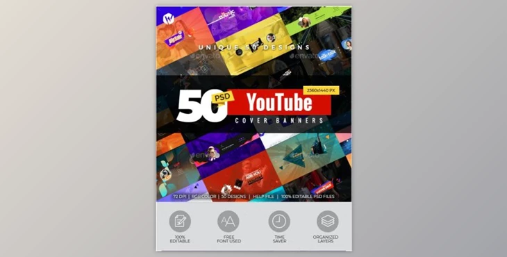 Download 50 YouTube Cover Banners GraphicRiver-28874565