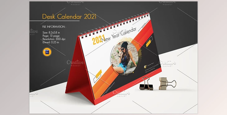 Download Desk Calendar 2021 V29 CreativeMarket-5451292 for PS