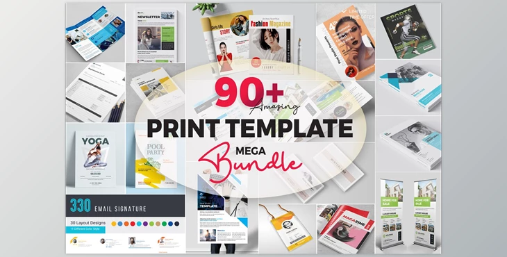 Download 90+ Print Templates Mega Bundle CreativeMarket-5193706 For PS
