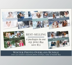 Download WINTER PHOTO OVERLAYS BUNDLE CreativeMarket-5497633
