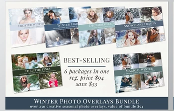 Download WINTER PHOTO OVERLAYS BUNDLE <span class='badge badge-warning'>CreativeMarket-5497633</span>