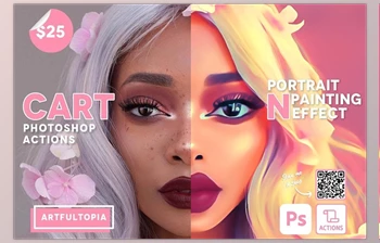 Download Cartoon Portrait <span class='badge badge-warning'>Painting</span> Effect CreativeMarket-5392934