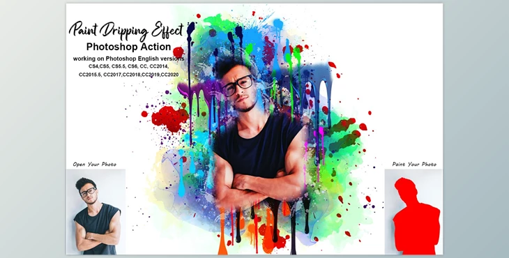 Download Paint Dripping Effect PS Action CreativeMarket-5449909