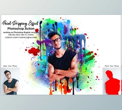 Download Paint Dripping Effect PS Action CreativeMarket-5449909