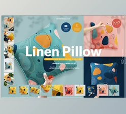 Download Linen Pillow 15x Mock ups Set CreativeMarket-5352824