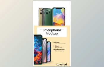 Download Smartphone Mock-<span class='badge badge-warning'>ups</span> PSD in 3 Colors – GraphicRiver 28920718