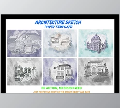 Download Architecture Sketch Photo Template CreativeMarket-4545095