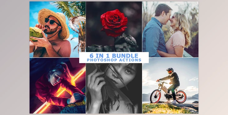 Download 6 IN 1 Photoshop Actions Bundle CreativeMarket-5188740
