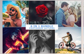 Download 6 IN 1 Photoshop Actions <span class='badge badge-warning'>Bundle</span> CreativeMarket-5188740