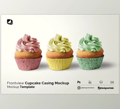 Download Frontview Cupcake Casing Mockup CreativeMarket-5051794