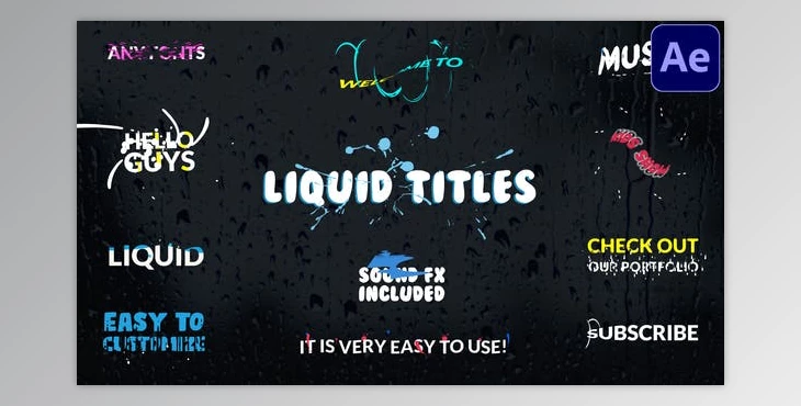 Download Liquid Titles | After Effects (Videohive 29350548) For AE