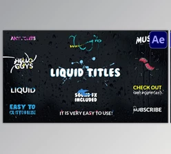 Download Liquid Titles | After Effects (Videohive 29350548) For AE