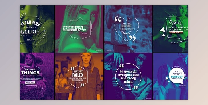 Download 20 Qoutes Titles Instagram Pack 1 (Videohive 29331548) For AE
