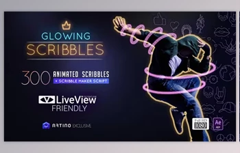 Download Glowing Scribble – Neon <span class='badge badge-warning'>Fx</span> Pack (Videohive 24262149)