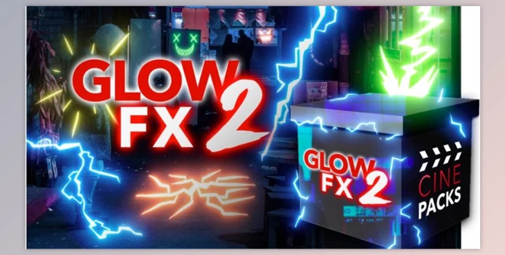 Download GLOW FX 2.1 From Cinepacks (AE , PR , Davinci , FCPX)