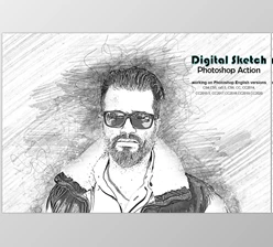 Download Digital Sketch Photoshop Action CreativeMarket-5218660