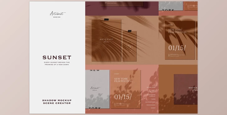 Download Sunset Shadow Mockup Scene Creator CreativeMarket-5567692