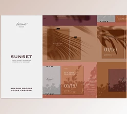 Download Sunset Shadow Mockup Scene Creator CreativeMarket-5567692