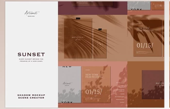 Download Sunset <span class='badge badge-warning'>Shadow</span> Mockup Scene Creator CreativeMarket-5567692