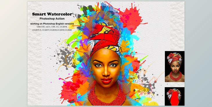 Download Smart Watercolor Photoshop Action CreativeMarket-5241570