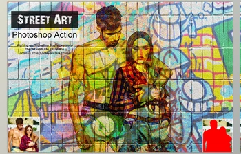 Download Street Art <span class='badge badge-warning'>Photoshop</span> Action CreativeMarket-5351422