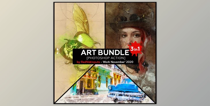 Download GraphicRiver Art Bundle Photoshop Action – 29342729
