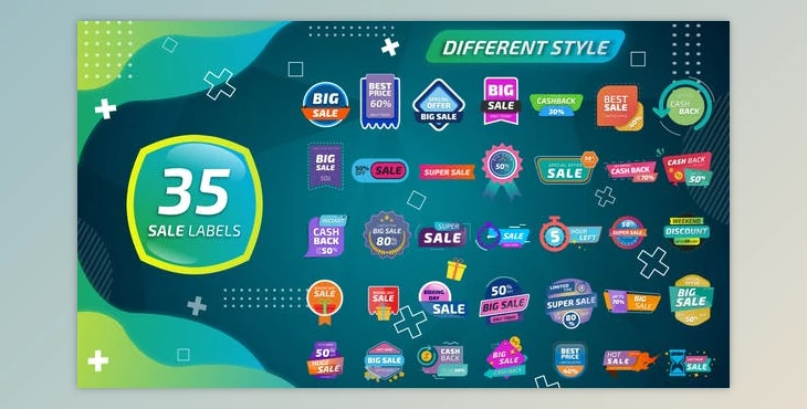 Download 35 Sale Labels (Videohive 26293573)