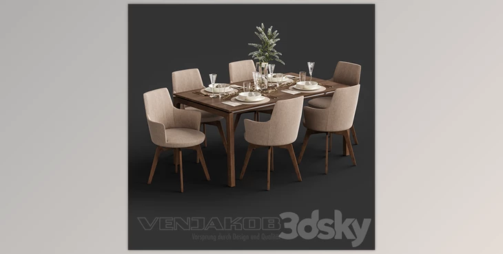 Download Venjakob Alexia Chair with Dining Table ET388