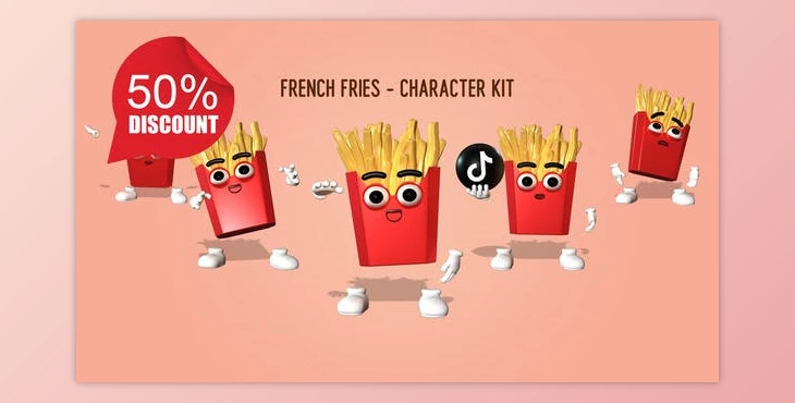 Download French Fries Character Kit (Videohive 26962035)