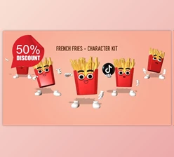 Download French Fries Character Kit (Videohive 26962035)
