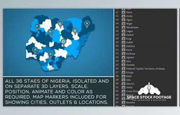 Download Nigeria Map <span class='badge badge-warning'>Kit</span> (Videohive 26805762)