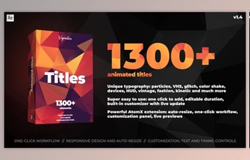 Download 1300+ <span class='badge badge-warning'>Titles</span> For After Effects v1.5 (<span class='badge badge-warning'>Videohive</span> 28464847) - Ae Project