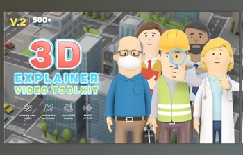 Download <span class='badge badge-warning'>3D</span> Characters Explainer Toolkit V2 - 26491556