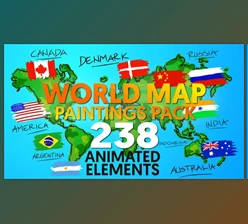 Download World Map Paintings Pack (Videohive 12070408) - After Effects Project Files