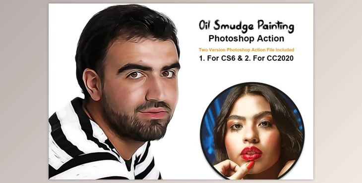 Download Oil Smudge Painting PS Action CreativeMarket-5370495