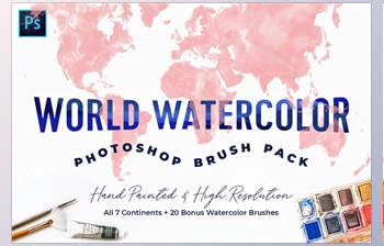 Download World Watercolor PS <span class='badge badge-warning'>Brush</span> Pack CreativeMarket-5246605 - <span class='badge badge-warning'>PNG</span>, ABR