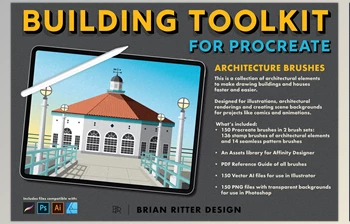 Download Building Toolkit For Procreate CreativeMarket-5012404 - Includes AI, PNG, BRUSH, PDF