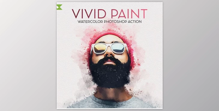 Download Vivid Paint – Watercolor Photoshop Action – GraphicRiver 28736835 - Includes	ABR , ATN , PAT