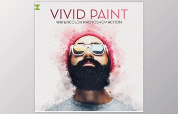 Download Vivid Paint – Watercolor Photoshop Action – GraphicRiver 28736835 - Includes	ABR, ATN, PAT