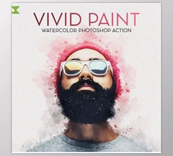 Download Vivid Paint – Watercolor Photoshop Action – GraphicRiver 28736835 - Includes	ABR, ATN, PAT