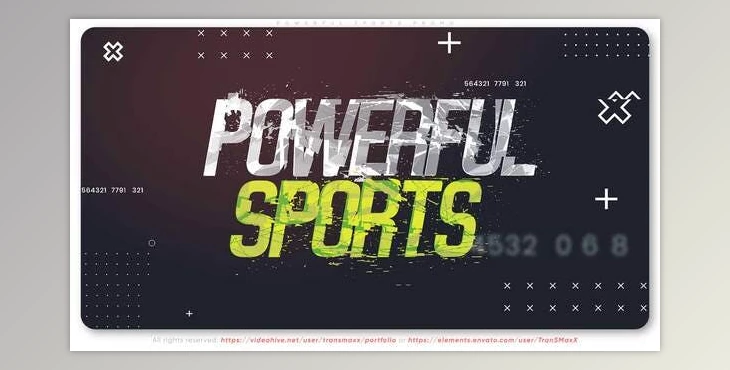 Download Powerful Sports Promo (Videohive 29478925) - AE Project For action, advertising, athletic