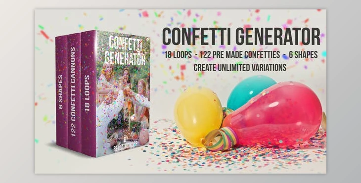 Download Confetti Generator Bundle (Videohive 21668805) - AE Project For Elements