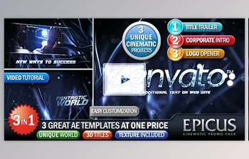 Download EPICUS 3in1: <span class='badge badge-warning'>Cinematic</span> Promo Pack (Videohive 145641) - AE Project