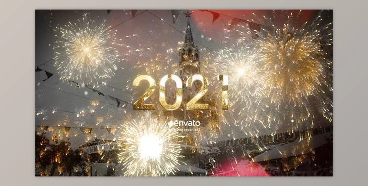 Download 2021 New Year Gold Countdown (Videohive 25062249) - AE Project