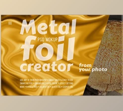 Download Metal foil creator — Mockup CreativeMarket-5553421 (JPG, PSD)