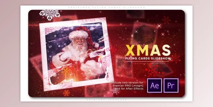 Download Christmas Flying Cards Slideshow (Videohive 29449428) PR Project