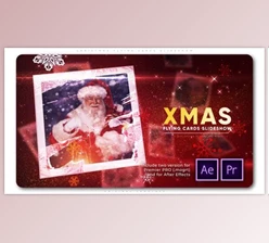 Download Christmas Flying Cards Slideshow (Videohive 29449428) PR Project