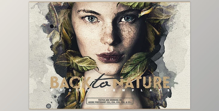 Download Back To Nature Photo Template CreativeMarket-4998428 (JPG, PSD)