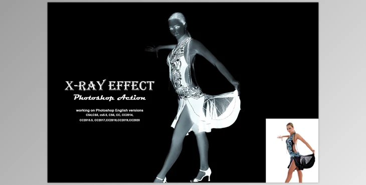 Download X-Ray Effect Photoshop Action CreativeMarket-5348494 (ATN)