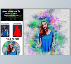 Download Mixed Watercolor Art PS Action CreativeMarket-5360756 (ATN, PAT, PDF, ABR)